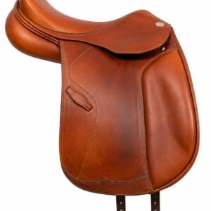 Equinomic – Dressursattel, 17,5 Zoll, Cognac Braun
